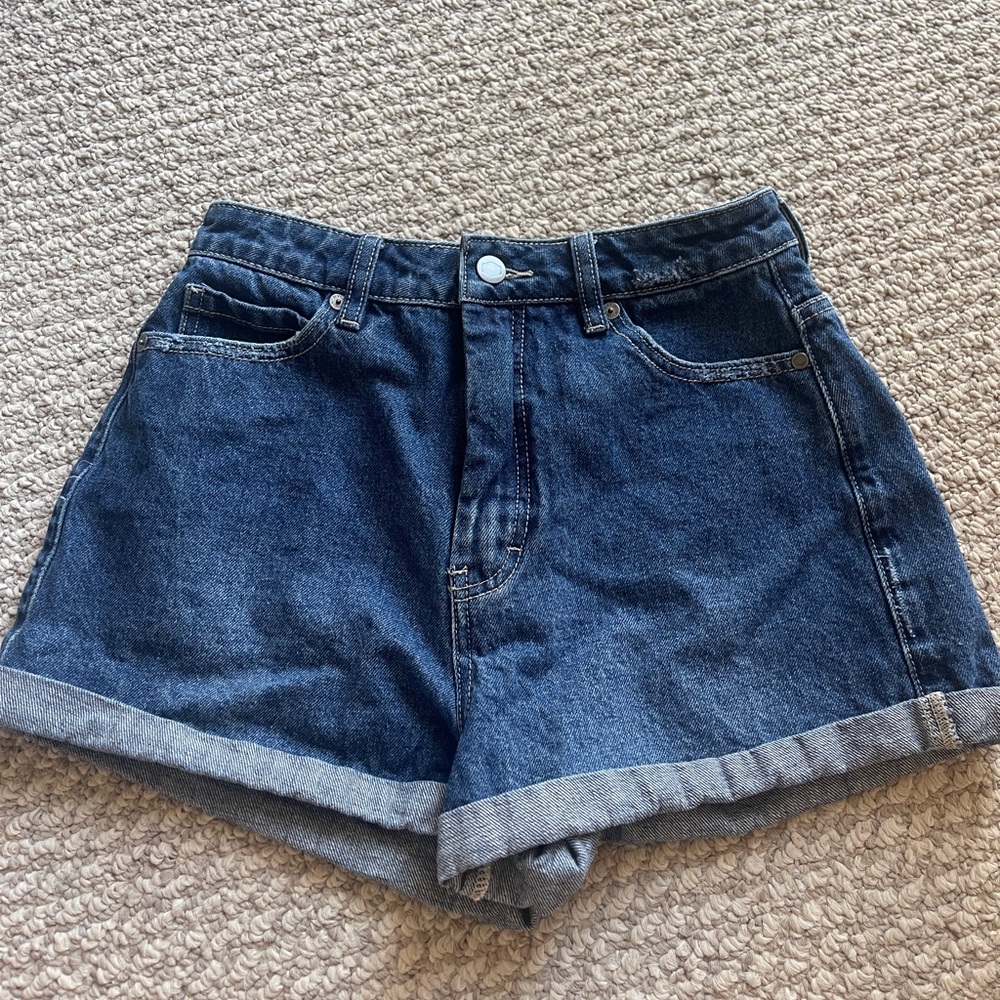 RVCA high waisted denim shorts